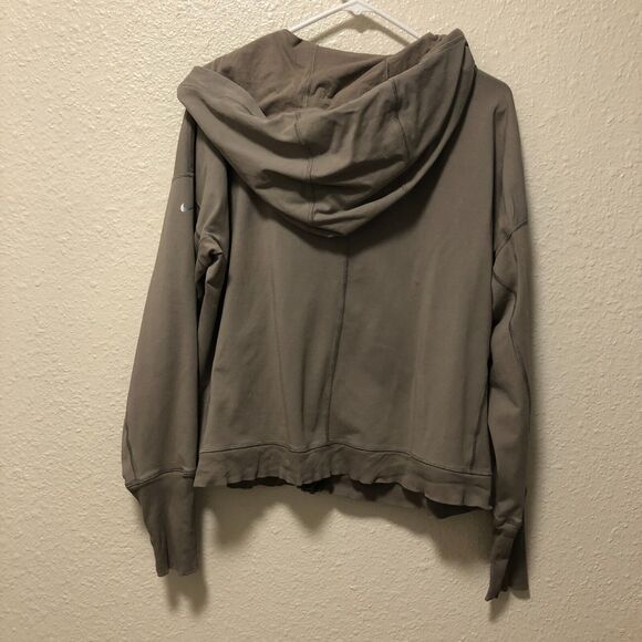 nike jacket xl gray womens fitted hooded extra large full zip solid casual tt - Picture 8 of 13